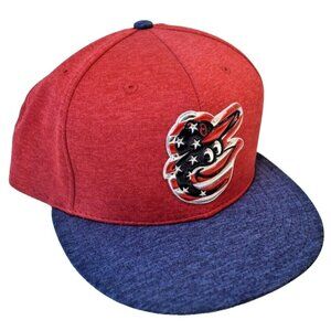 Baltimore Orioles New Era Hat Licensed Red White Blue USA Patter 7-3/4 Fit